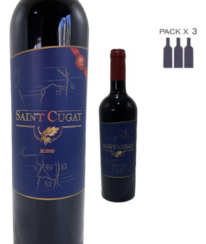 Vino Saint Cugat Blend - Pulperia Cordobesa Caja X3