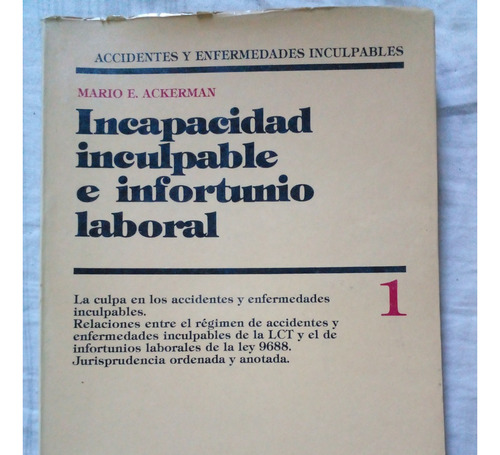 Incapacidad Inculpable E Infortunio Laboral Edit. Hammurabi