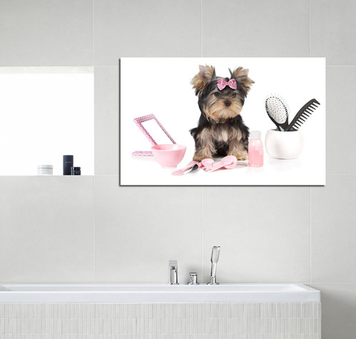 Vinilo Decorativo 60x90cm Peluqueria Canina Pet Yorkshire