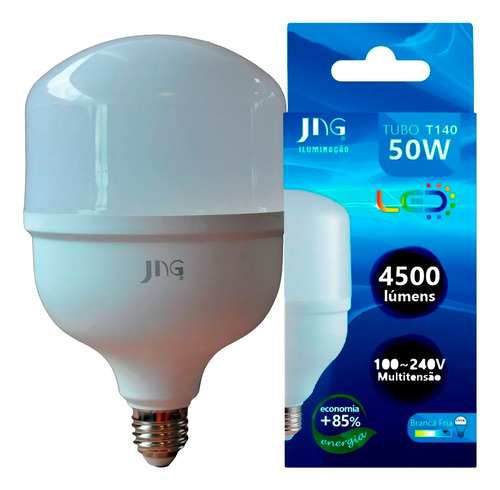 Lampada Led Bulbo 50w E27 Bivolt Luz Branca Avant