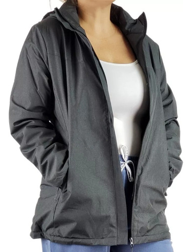 Chaqueta Corta Viento Térmica Impermeable Con Forro Mujer