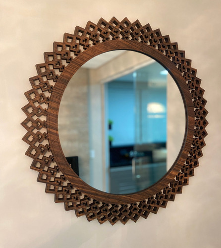 Imagem 2 de 8 de Espelho Decorativo Madeira Ddek Jasper - 85 Cm