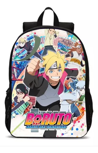 Mochila Infantil Juvenil Menino Desenho Boruto Tam G Passeio na