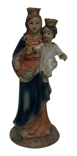 Estatua De María Auxiliadora - 8 Cm - Resina Poliéster 