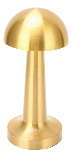 Mesa Inalámbrica De Metal Dorado En Forma De Hongo Recargabl