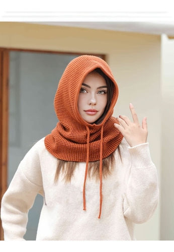 Pasamontañas Con Capucha For Mujer, Bufanda, Resistente Al