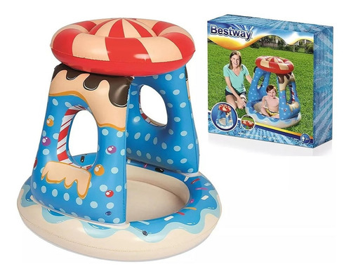 Pileta inflable con techo redonda Bestway 52270 de 91cm x 89cm 26L