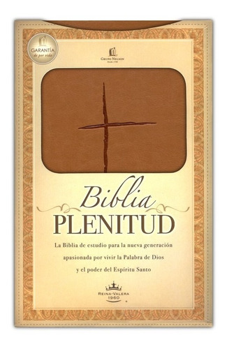 Imagen 1 de 10 de Biblia De Estudio Plenitud Rvr60 Manual Imit. Piel Terracota