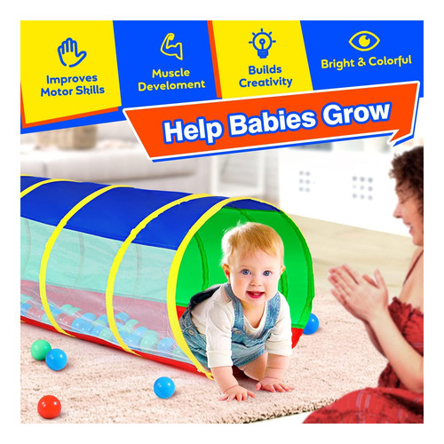 Hoohtoot Los Niños Se Arrastran A Través Del Túnel De Juego,