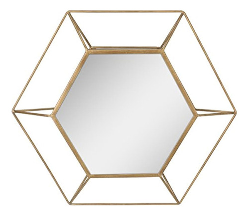 Stonebriar Decorativo Hexagonal De  Oro Antiguo Marco De Met
