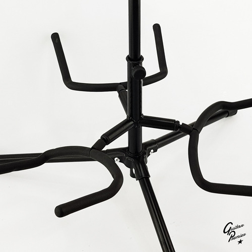 Imagen 6 de 8 de Pie Soporte De Guitarra Bajo Plegable Triple Super Reforzado