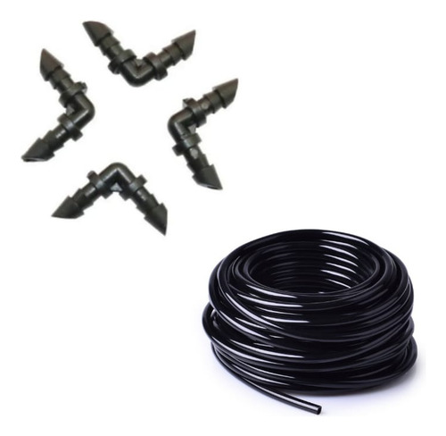 50 Piezas Conector Codo Para Microtubo Tubin 4/7mm