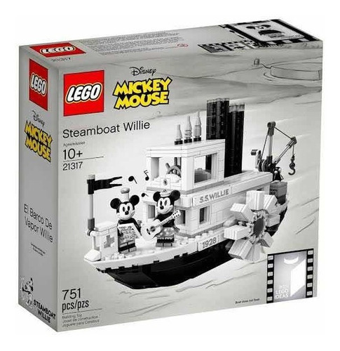 Imagen 1 de 5 de Lego Steamboat Willie Bote Mickey Minnie Mouse Classic 21317