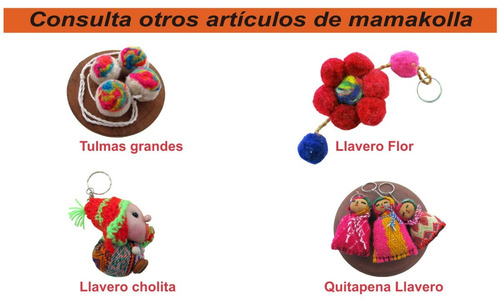 Imagen 3 de 4 de Llama Andina Llavero Artesanal En Mamakolla!