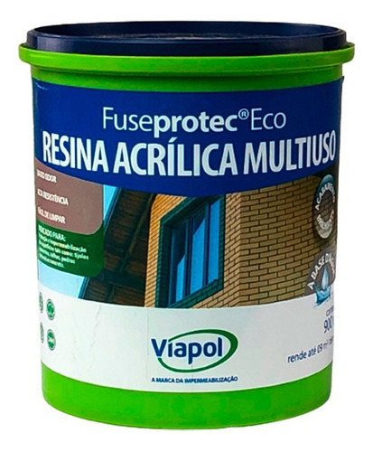 Resina Fuseprotec Acrilica Eco 900ml Viapol Base Água 