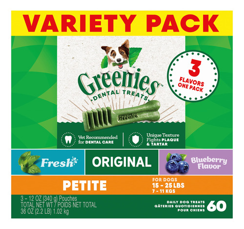 Greenies Petite Natural Dental Care - Golosinas Para Perros.