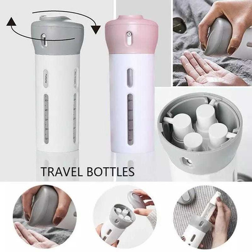 Smart Travel Botella Dispensador Set 4 En 1 Para Viajes