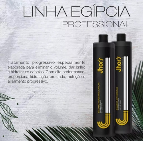 kit 2) Tratamento Térmico Cabelo Liso Egito 4 X 1000ml