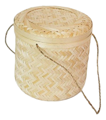 Cesta De Embalaje De Regalo Cesta De Bambú Con 23cmx23cm