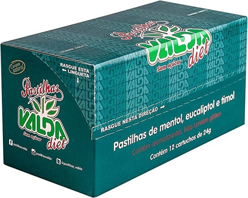 Pastilhas Valda Diet Com Eucaliptol Mentol E Timol S/ Açúcar