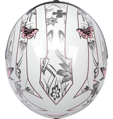 Casco Tcmt Integral Mariposa Rosa Con Visera Solar