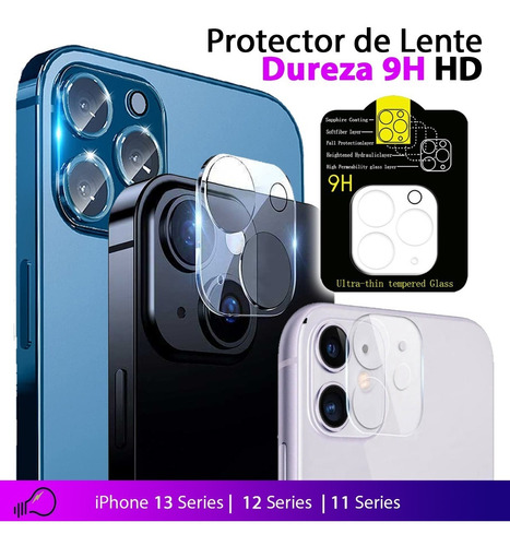 Mica Protector Cámara Para iPhone 13, 12, 11, Pro Max Xs Se