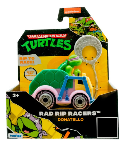 Auto Corredor Tortuga Ninja Con Lanzador Donatello Color Amarillo, Azul, Verde