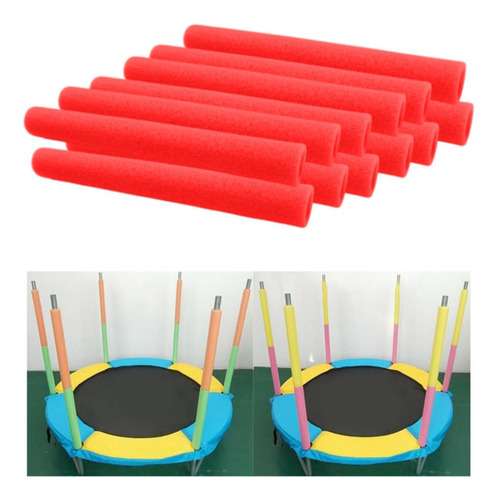 12pcs Trampoline Pole Foam Sleeves 15.75 Inch Parts Red