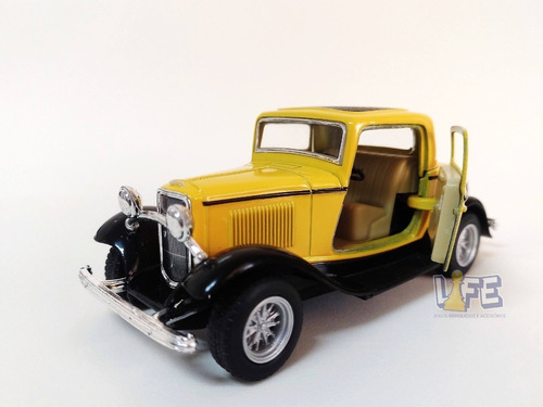 Miniatura Ford 3 Window Coupe 1932 - Escala 1:34 Kinsmart