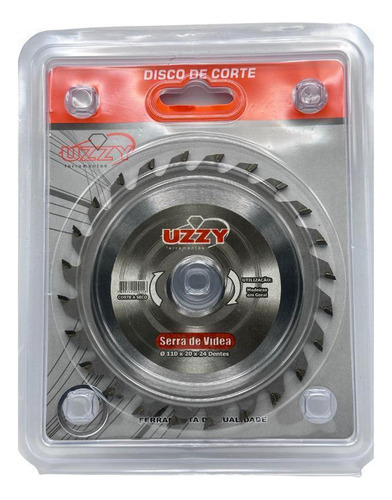 Disco De Corte Serra De Videa 4 Polegadas 110mm Madeiras Cor Cinza