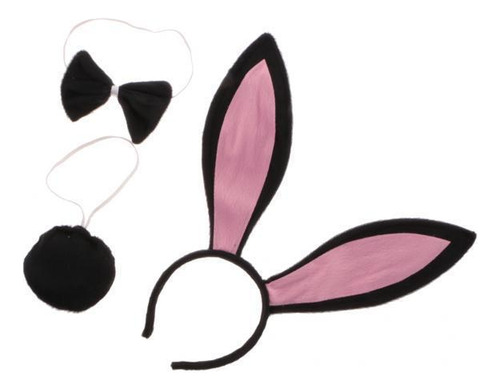 2xwoman Girls Rabbit Bunny Ears Diadema Tail Bow Tie Para