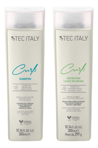 Kit Tratamiento Para Cabello Rizado Tec Italy Curls 2 Pzas