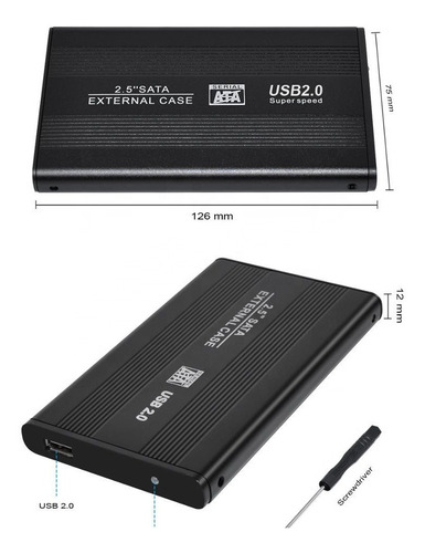 Imagen 3 de 4 de Case Externo 2.5 Disco Duro Laptop Sata Usb 2.0
