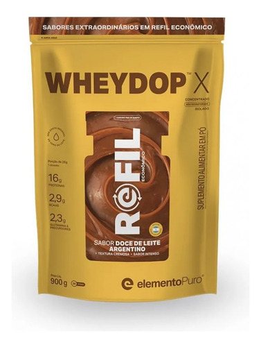 Wheydop-x Refil (900g) - Sabor: Doce De Leite Argentino