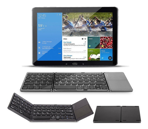 Teclado Bluetooth Plegable Inalámbrico Mini Para Tableta