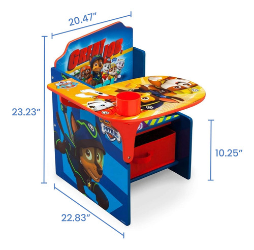 Silla Escritorio Con Contenedor De Almacenamiento Para Niños