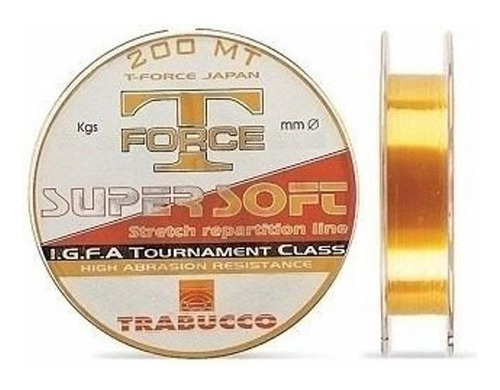 Linha Trabucco T Force 0,20 Mm 200 Metros Dourada