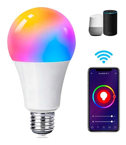 Ampolleta Led Inteligente E27 Wifi Smart Homy Color de la luz Multicolor