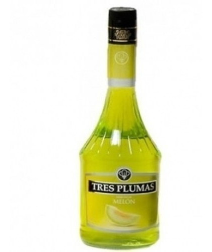 Licor De Melón - Tres Plumas, 700 Ml.