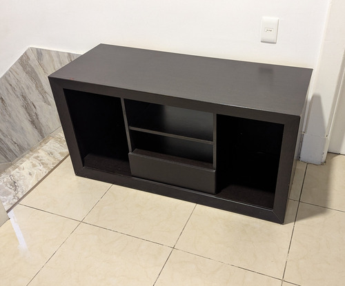 Mesa Tv Rack Para Tv Hasta 60 Con Cajón Y Lugar Para Audio Marrón (Usado)