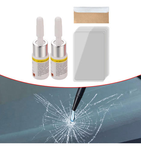 2x Kit De Reparación De Grietas De Parabrisas De Automóvil