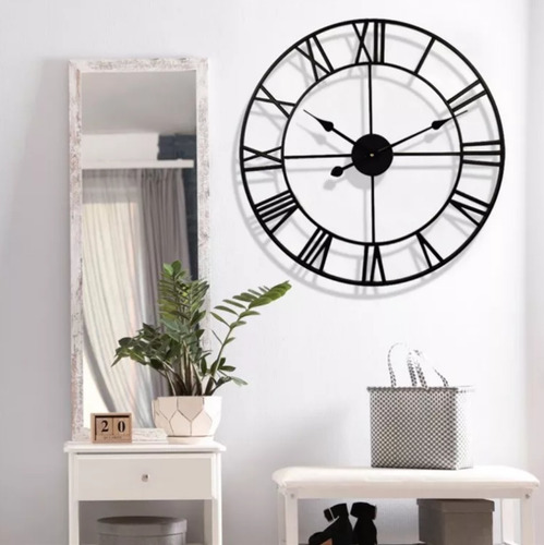 Reloj De Pared Vintage 47 Cm 3d Grande Retro Hierro