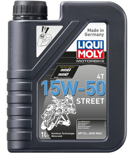 Aceite Liqui Moly Motorbike 4t 15w50 Street Sintético 1l