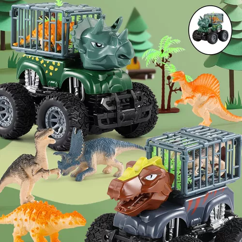 HEALTHTIME Dino Truck Set Simulação De Dinossauro Transportador De