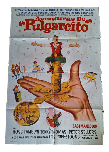 Poster Afiche Cine Antiguo Aventuras De Pulgarcito