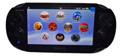 Playstation Ps Vita Sony Crystal Black Na Caixa (com Jogos