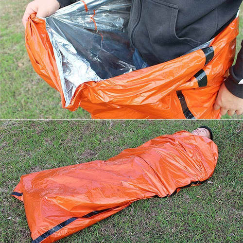 Imagen 3 de 5 de Saco Vivac Impermeable Carrera Supervivencia Emergencia Bols