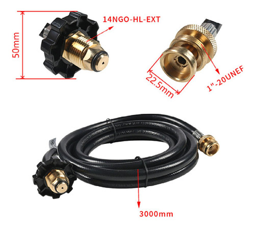 Manguera Adaptadora De Propano, Convertidor Portátil De