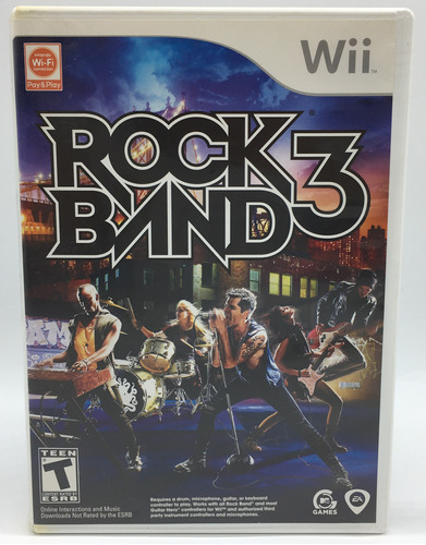 Rock Band 3 Nintendo Wii Original Usado Físico