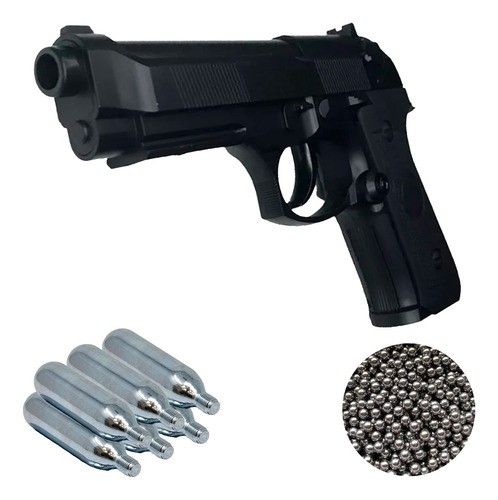 Pistola P92 Potenciada 500 Balines + 6 Co2